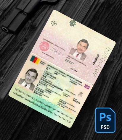 Cameroon passport 2021-present PSD